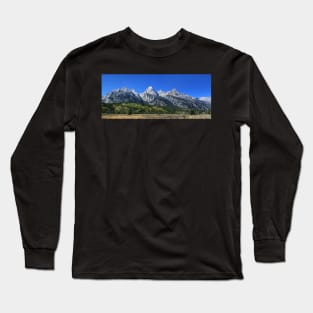 Grand Tetons Panorama Long Sleeve T-Shirt